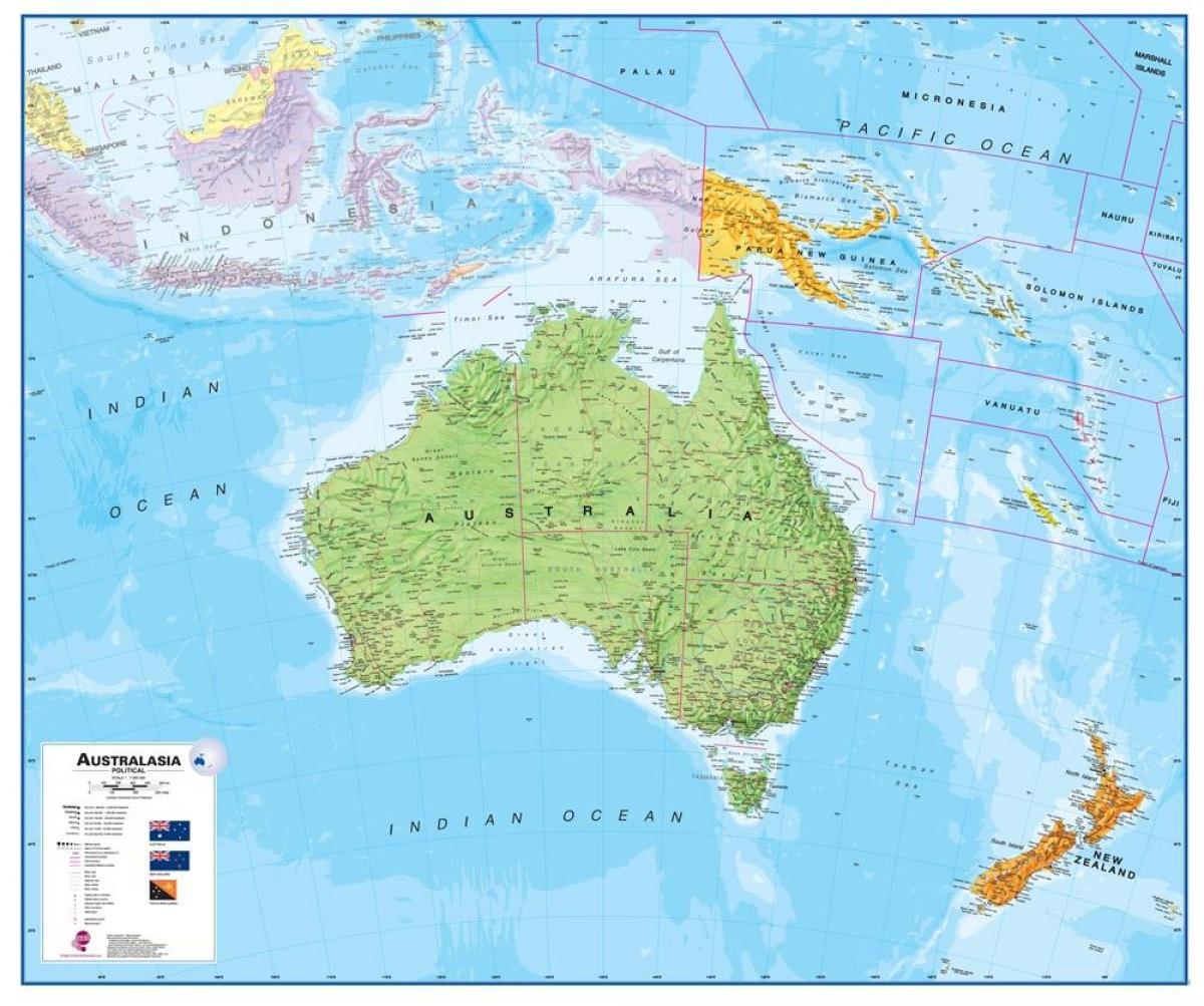أستراليا ونيوزيلندا خريطة