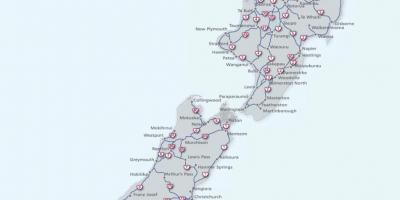 نيوزيلندا الطرق خريطة