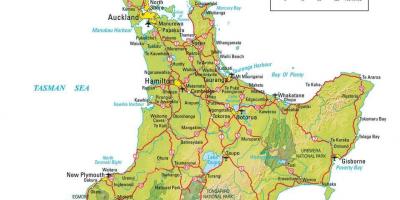 خريطة شمال نيوزيلندا