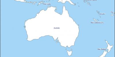 مخطط خريطة أستراليا ونيوزيلندا